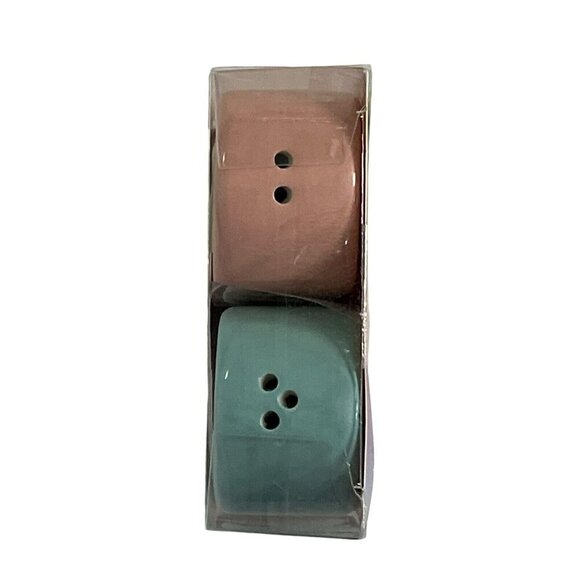 Bklyn‎ Steel Ceramic Salt & Pepper Shakers Jukebox Pink & Blue Retro 50s Style - Picture 4 of 4